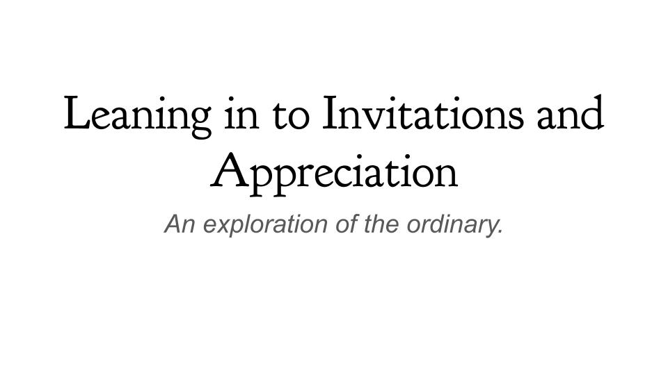 Equity in the Classroom: Leaning in to Invitations and Appreciation Cover Slide