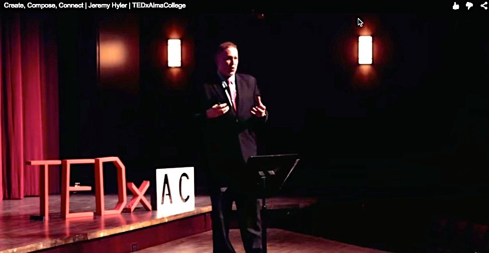 Co-Director Jeremy Hyler speaks at Alma College’s First TEDx Event