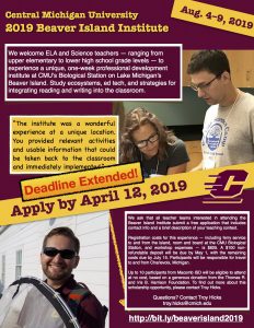 Beaver Island Institute Flyer Aug 2019 - April 12 Deadline