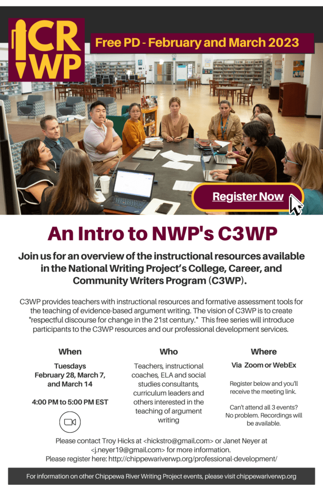 Professional Development Chippewa River Writing Project